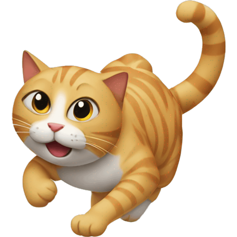 a cat doing sport emoji