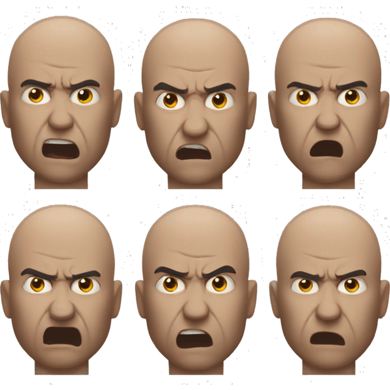 bald man angry emoji