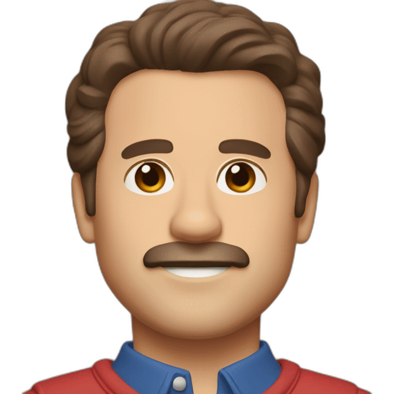 Ted lasso head brown hair emoji