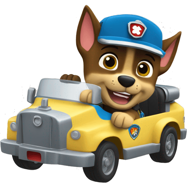 Paw patrol driving emoji