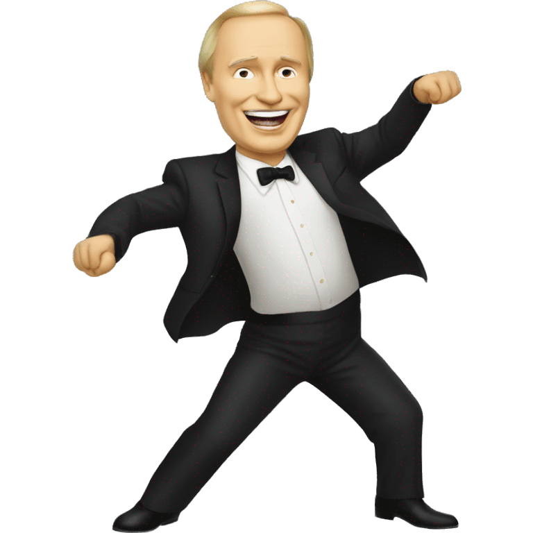 Vladimir Poutine qui danse la salsa emoji