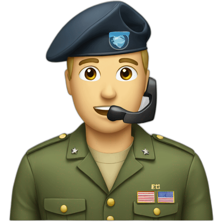 military talking phone emoji