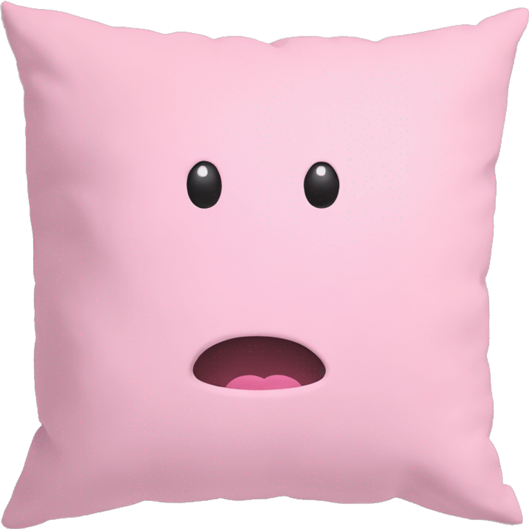 An emoji of pastel pink pillow emoji