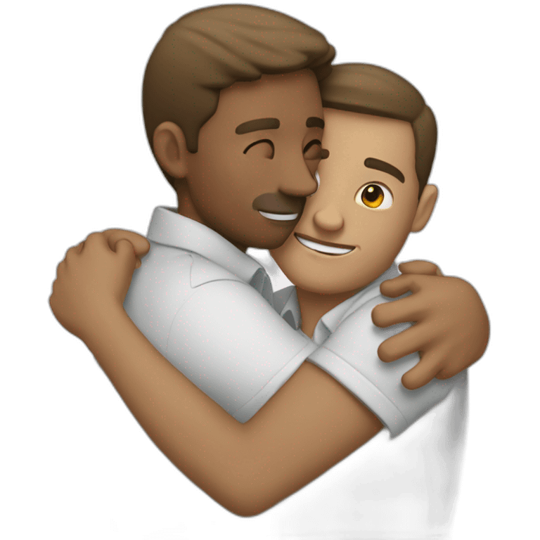 two white guys hugging emoji