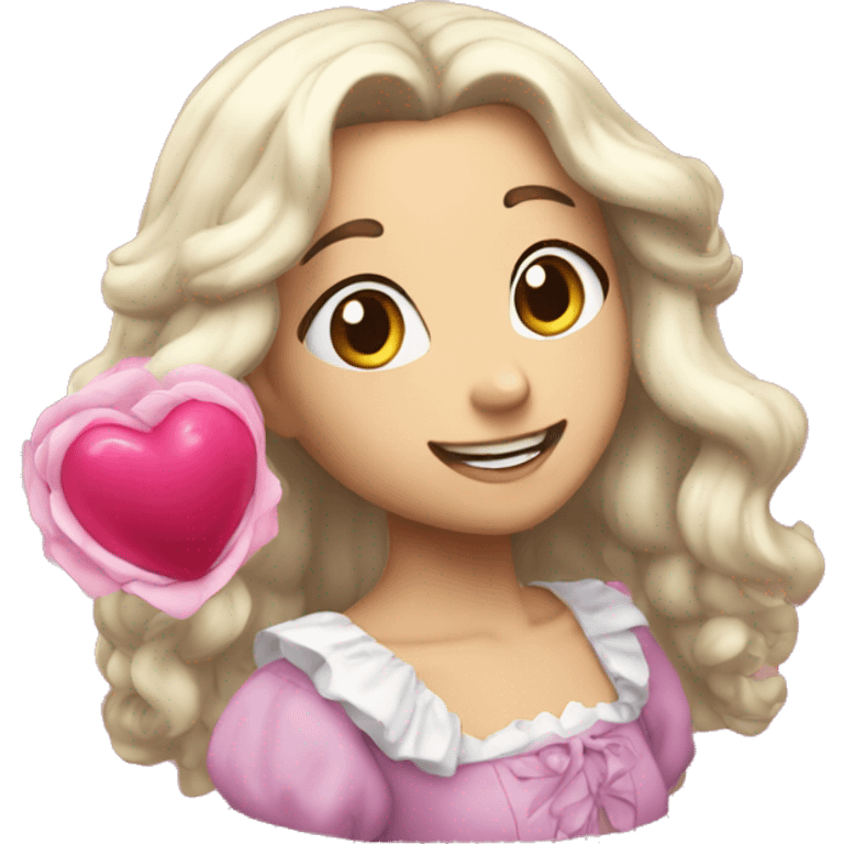 Corazon rosa latiendo emoji