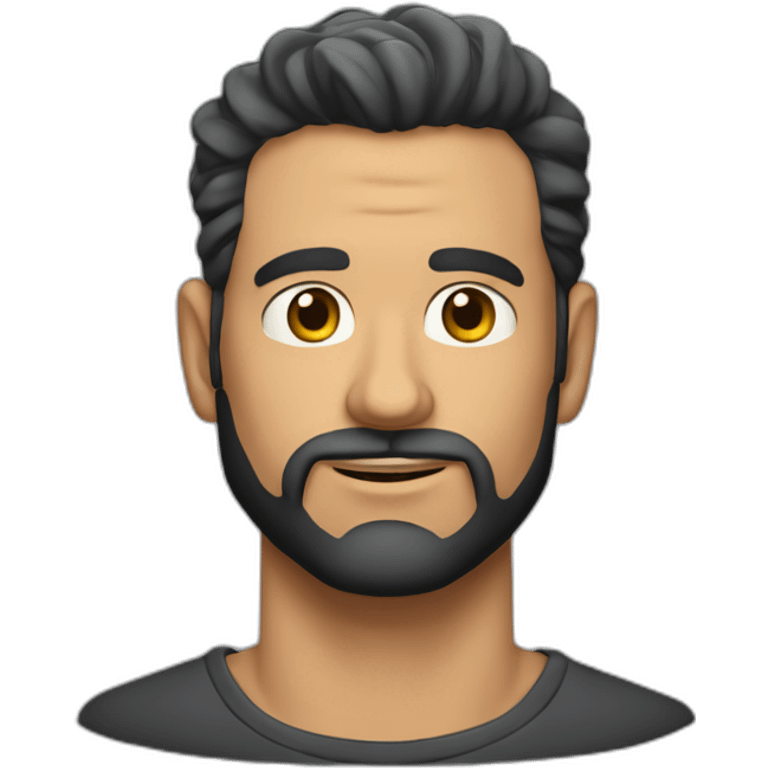 Cabeza de sean conery sin pelo y con barba corta emoji