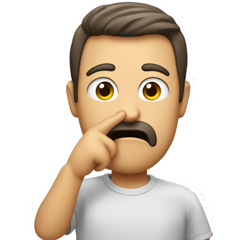 guy telling you to be quiet with finger in front of his mouth as a sign to be quiet emoji