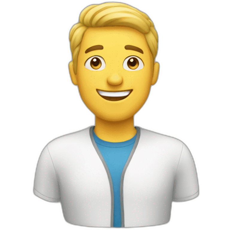 happy white man emoji