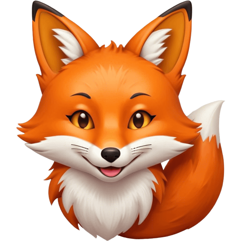 Fox winking emoji