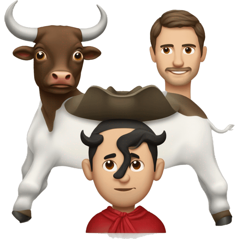 Torero and a bull  emoji