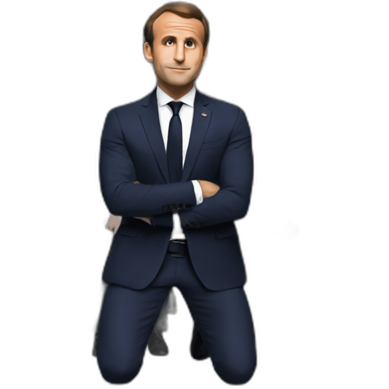 macron-on-his-knees emoji