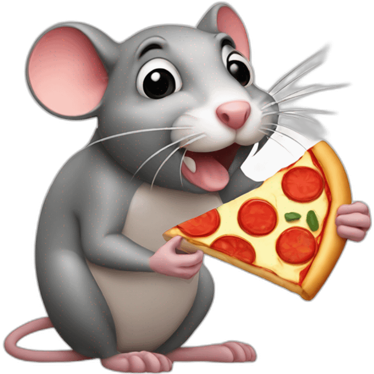 rat eating pizza emoji