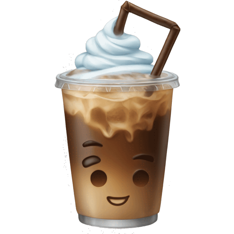 Iced coffee with straw  emoji