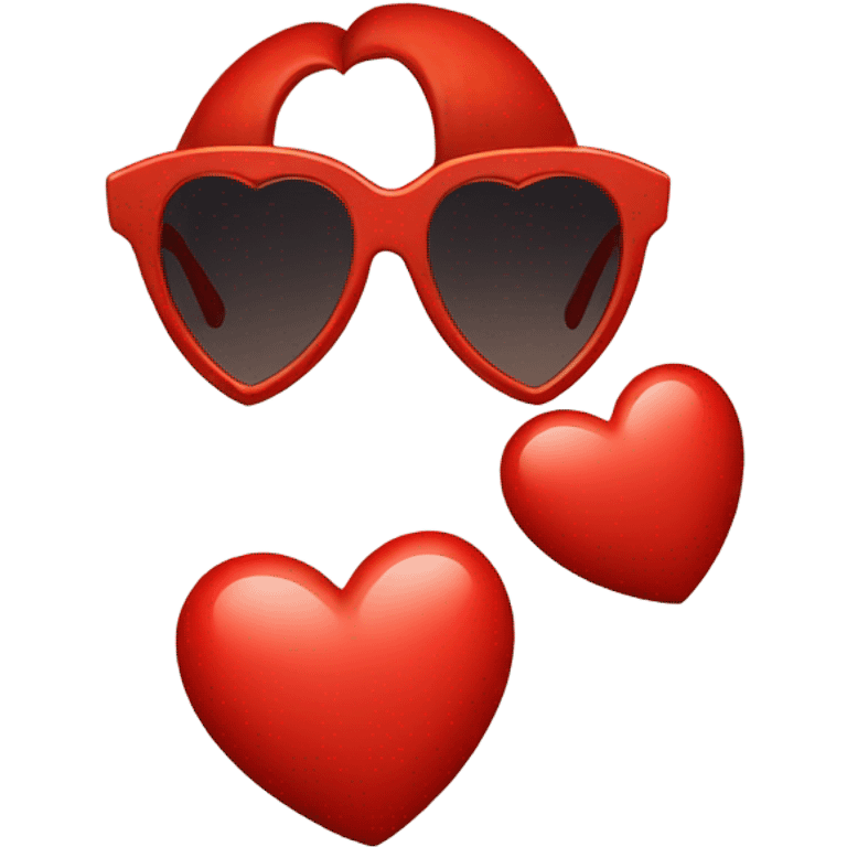 vintage red heart sunglasses emoji