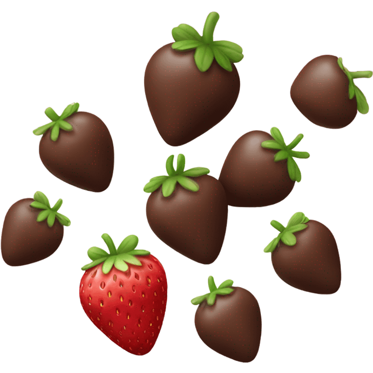 Chocolate strawberry  emoji