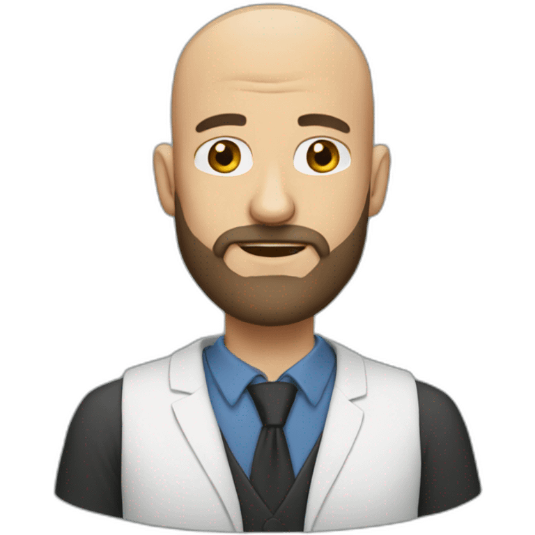 bearded bald teacher emoji