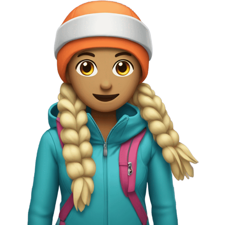 Chica morena ski  emoji