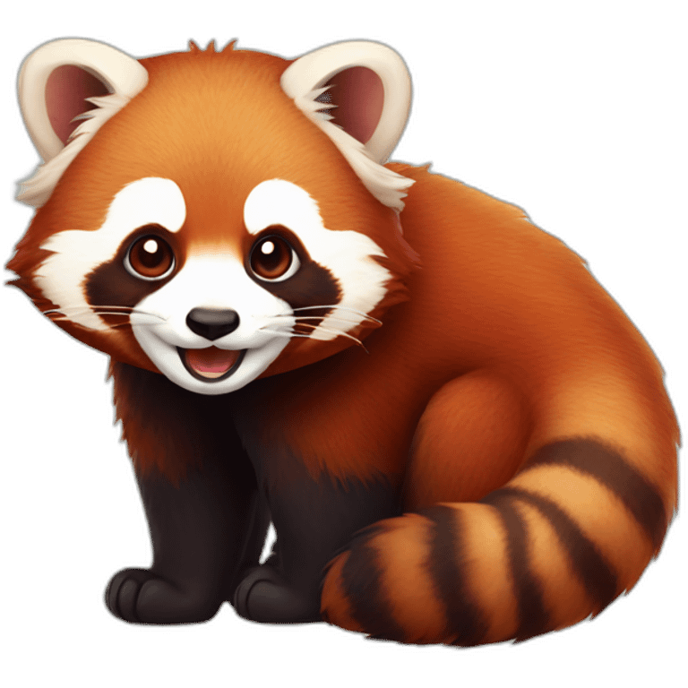 happy red panda emoji