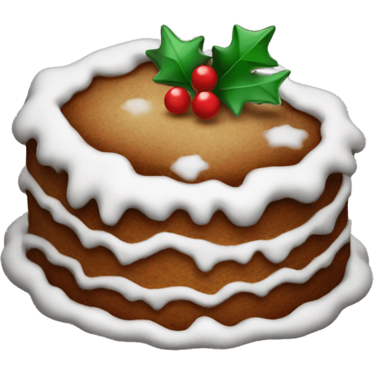 Christmas cake emoji