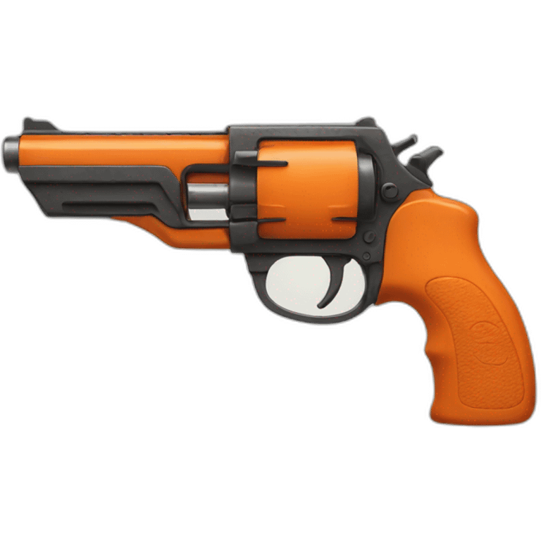 A orange gun emoji