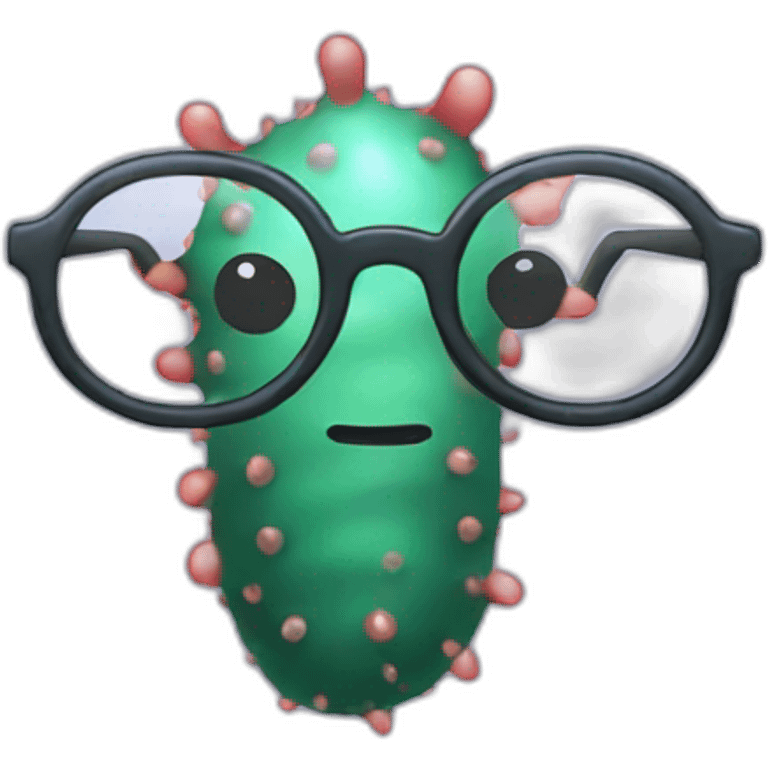 Sea cucumber with glasses emoji