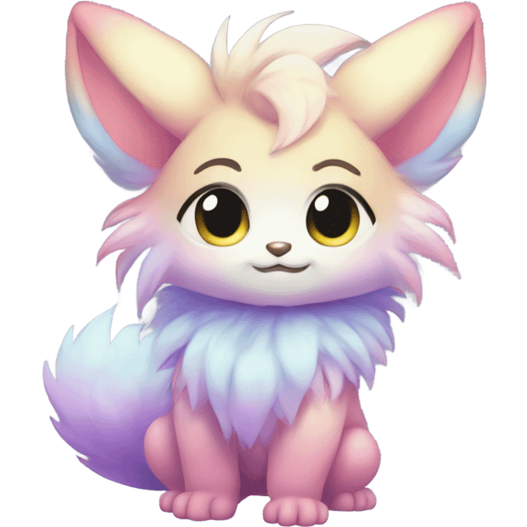 Anthro-Pastel-Gradient-Fur-Sona-Chibi-Shiny-Fakémon full body emoji