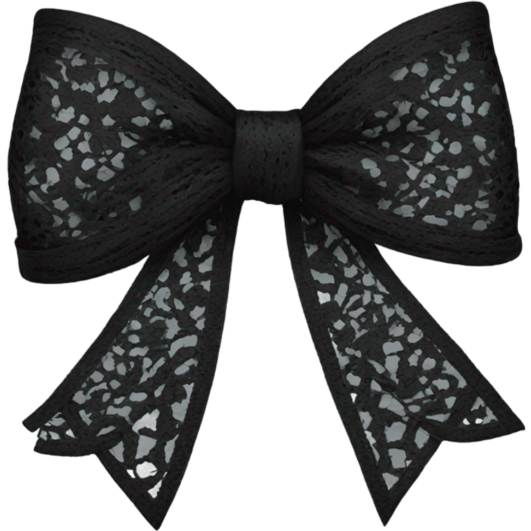 black lace bow emoji