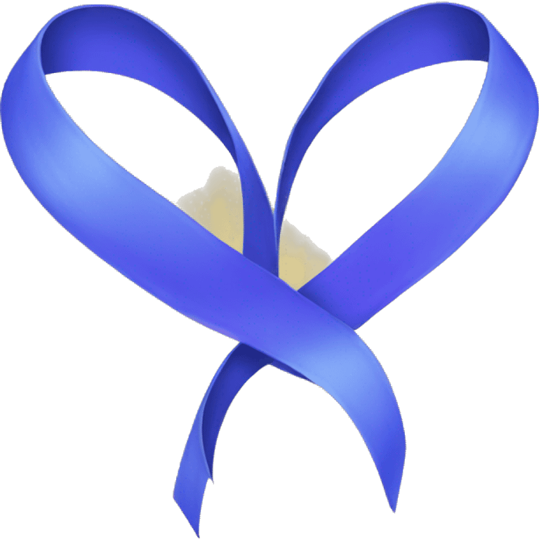 Blue ribbon fibromyalgia emoji