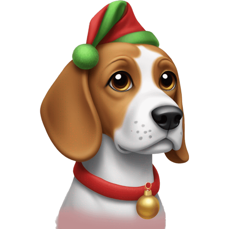 Christmas beagle dog emoji