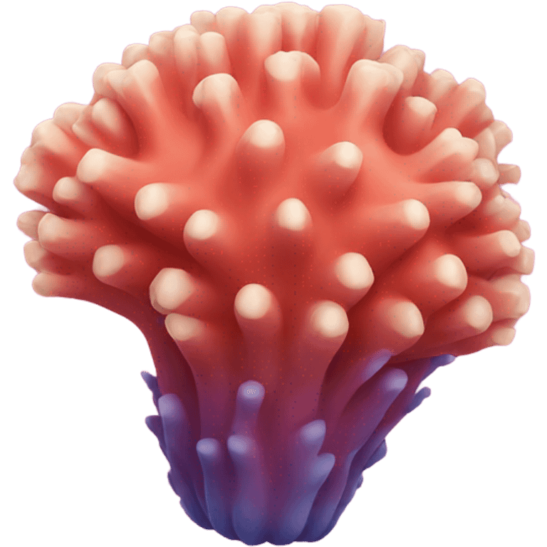 Coral with teeth emoji