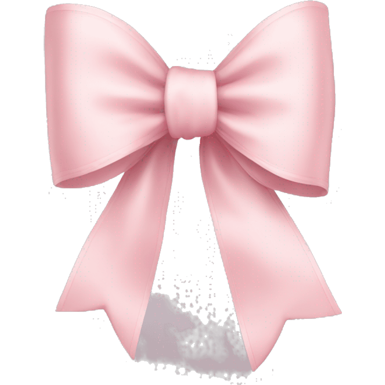 Light pastel Pink bow ribbon tied  emoji