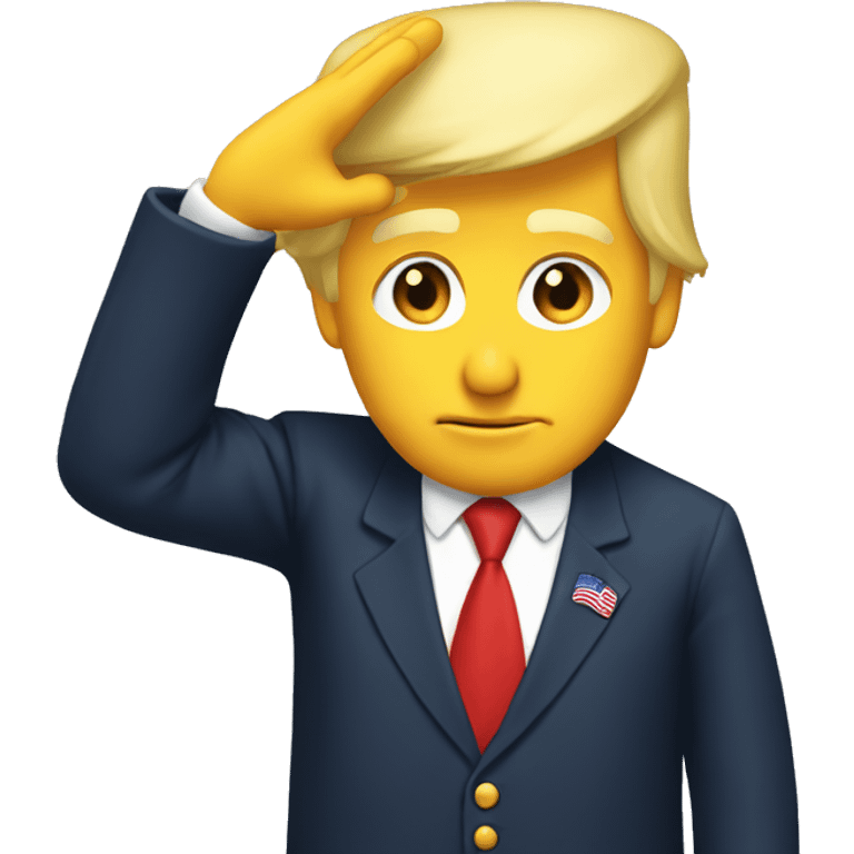 Donald trump saluting emoji