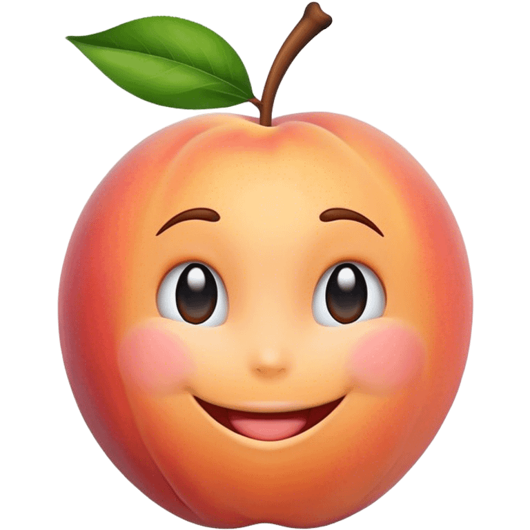 Peach with face emoji