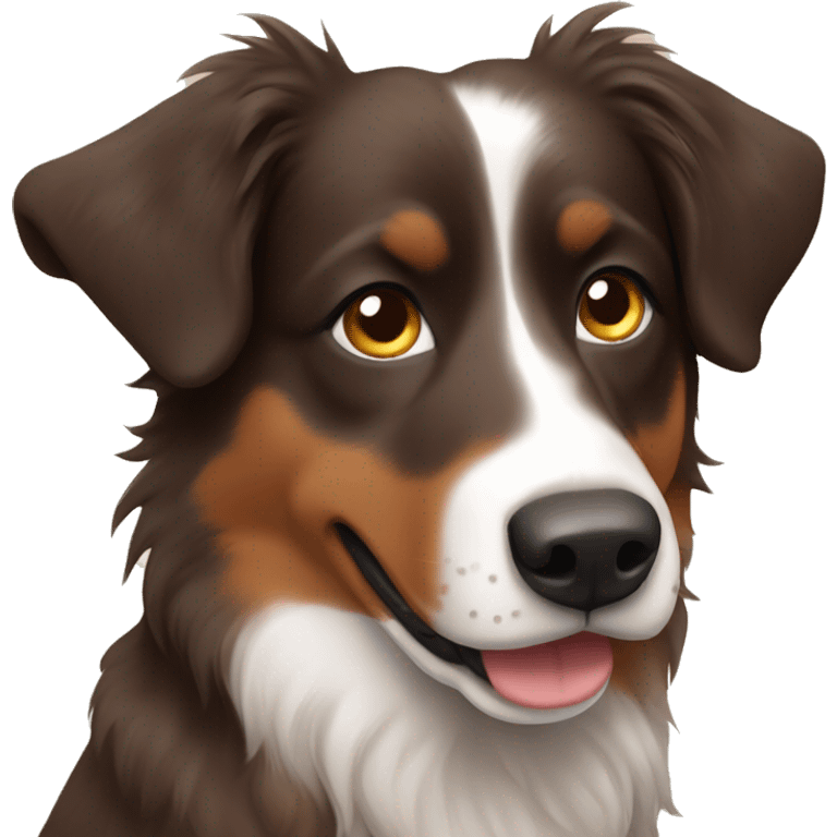 Brown Australian shepherd  emoji