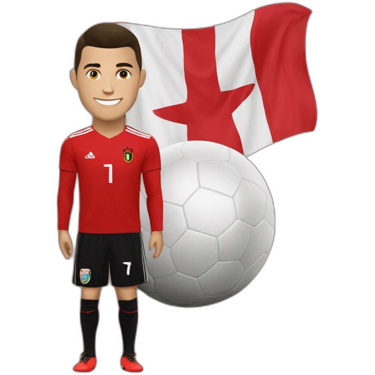 Cristiano Ronaldo with albanians flag emoji