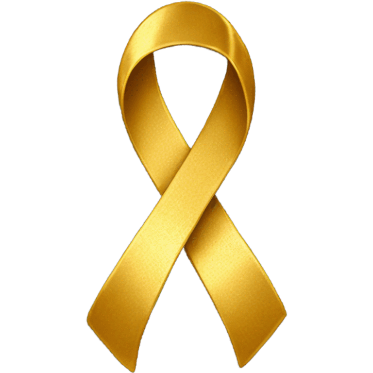 Gold cancer ribbon emoji