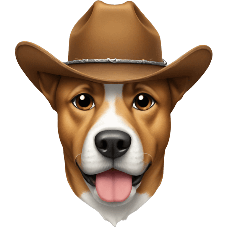 dog wearing a cowboy hat  emoji