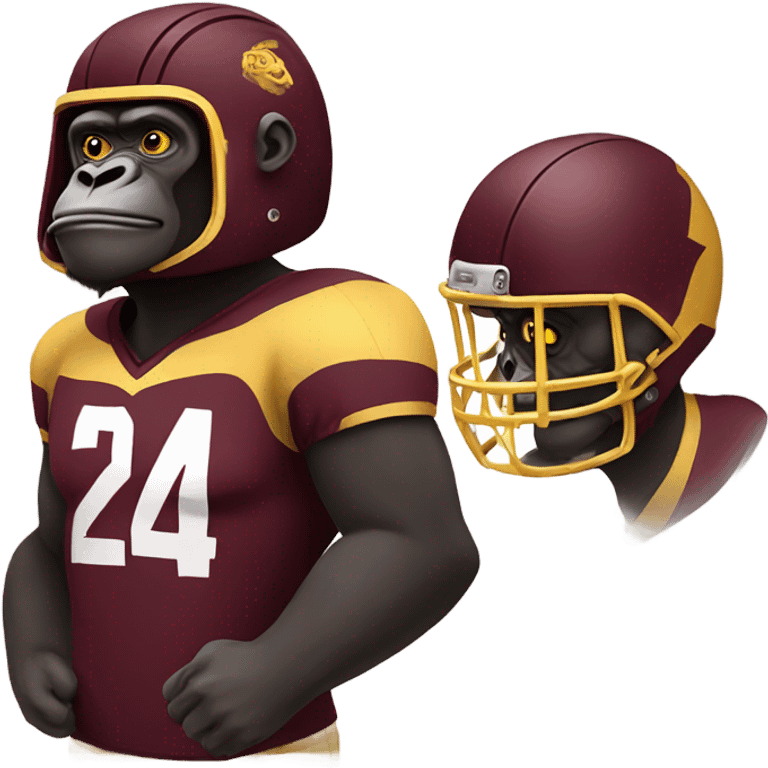 Gorilla football maroon gold emoji