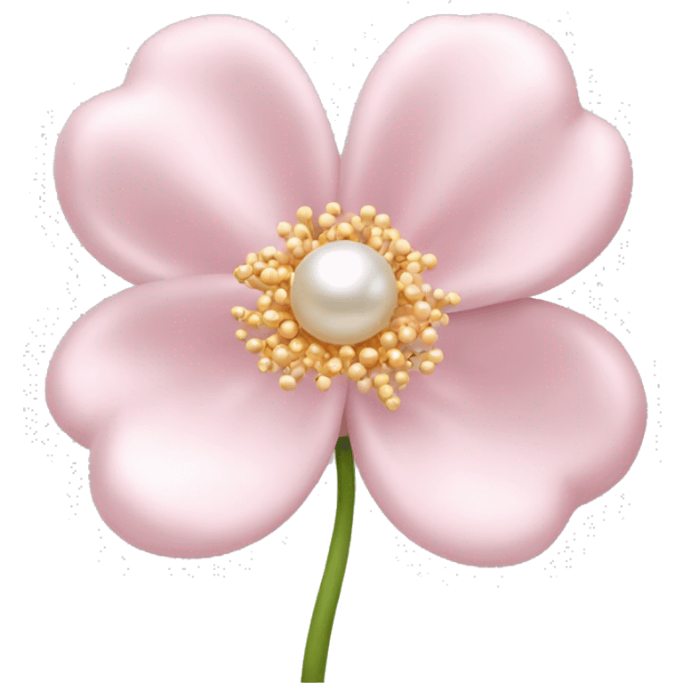 Pearl light pink flower emoji