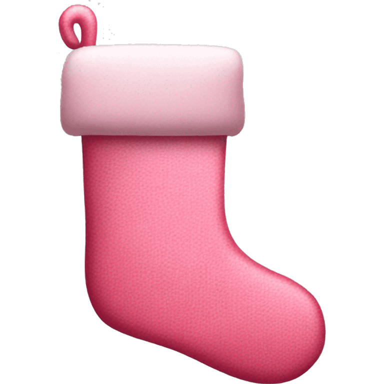 Pink Christmas stocking emoji