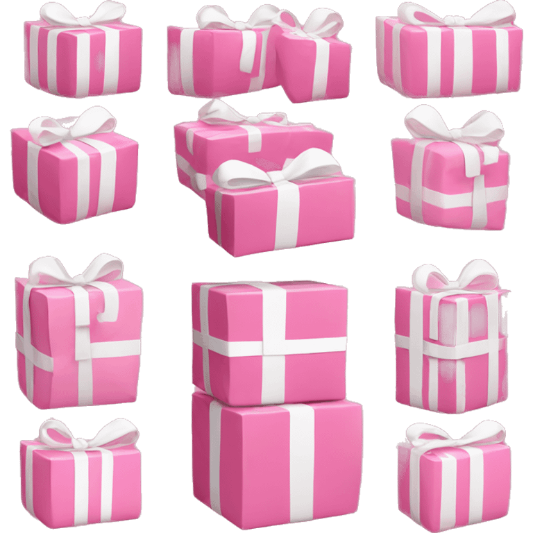 Presents pink With white fiocco emoji