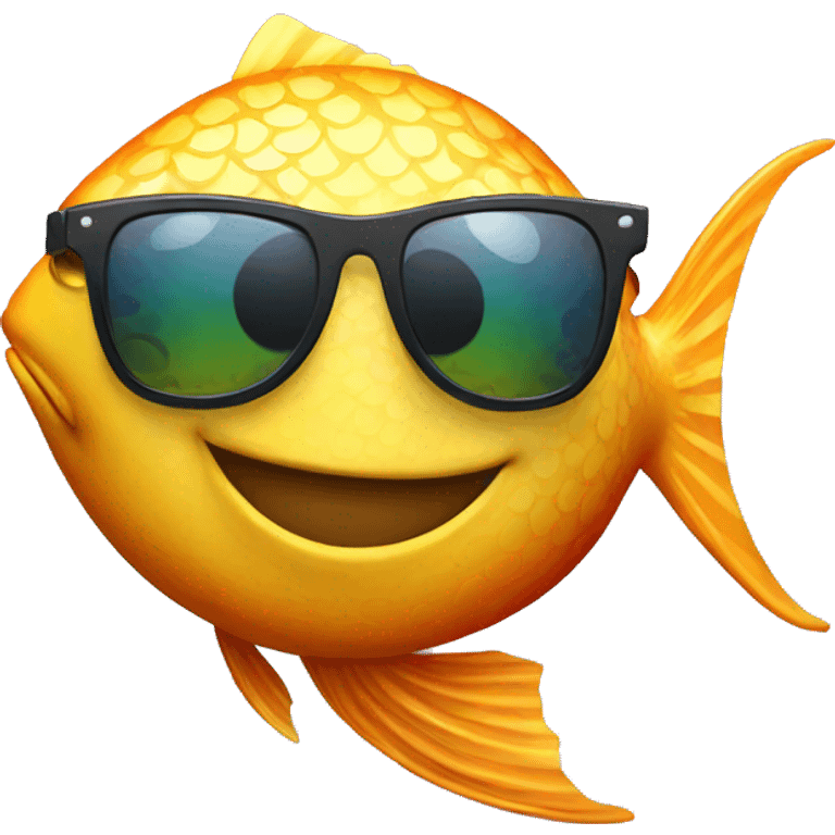 fish gay with sunglasses  emoji