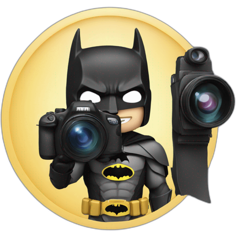 Batman with camera in hand emoji