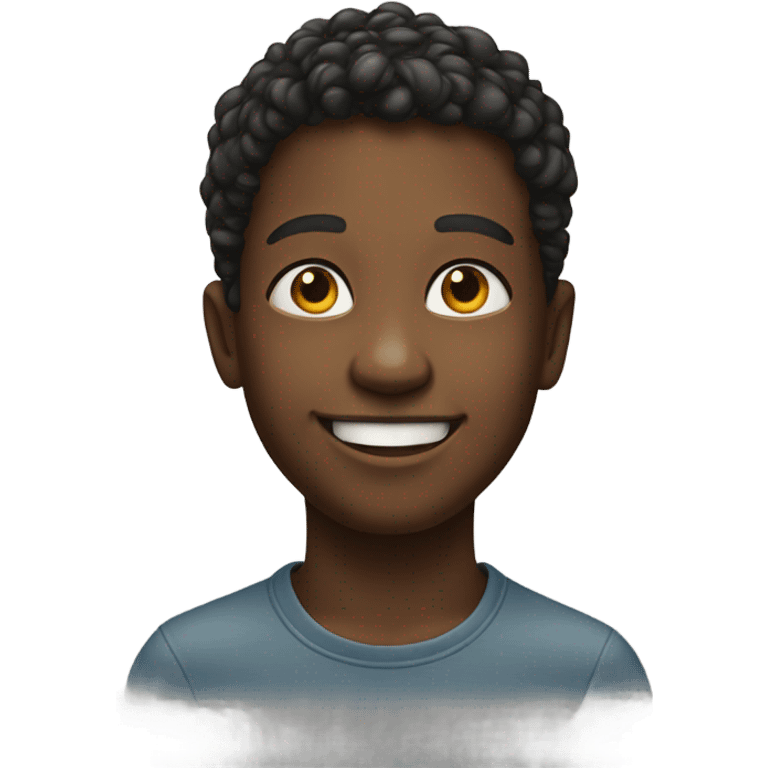 realistic portrait of a boy smiling emoji