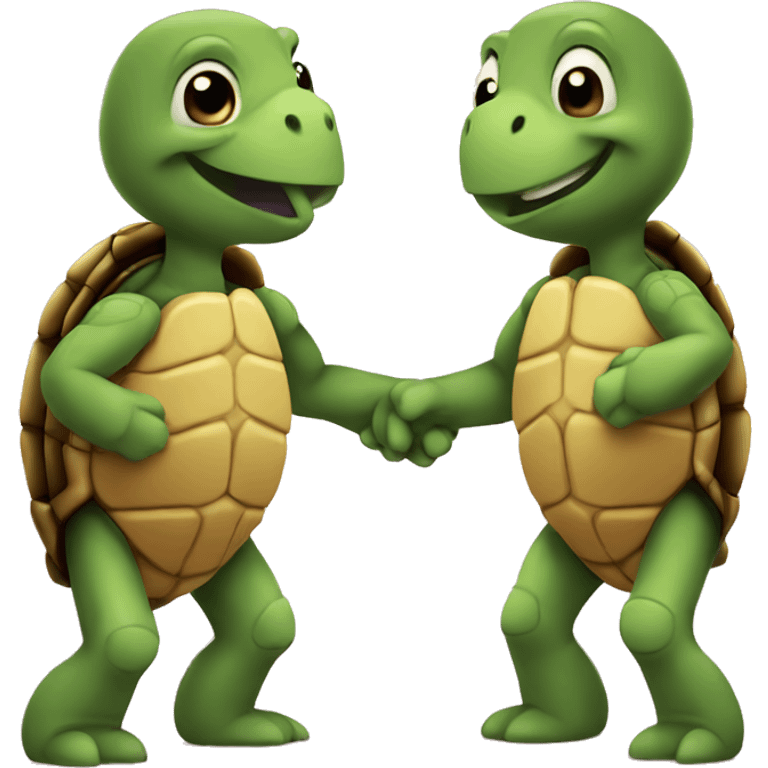 Turtles in love emoji