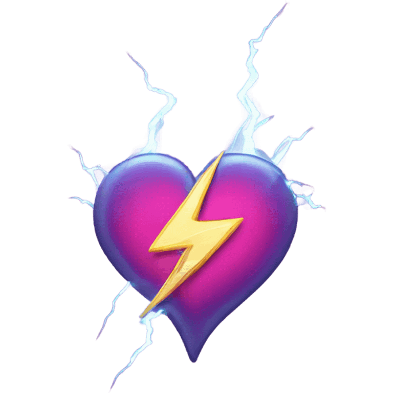 Heart with lightning bolts emoji