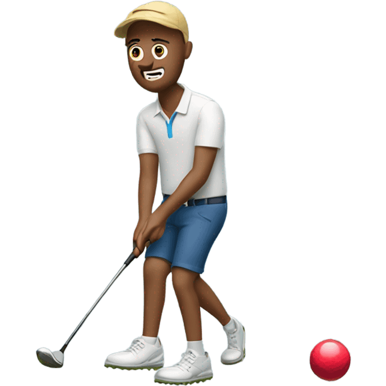 Steve playing golf emoji