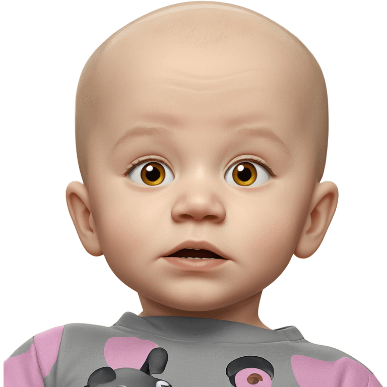 bald boy portrait looking at viewer emoji