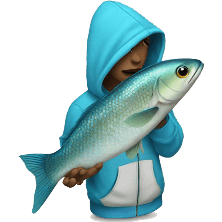 Fish wth hoodie emoji