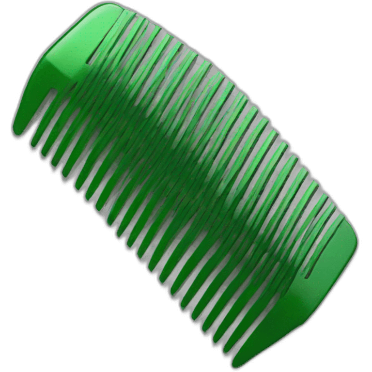 hair comb green emoji